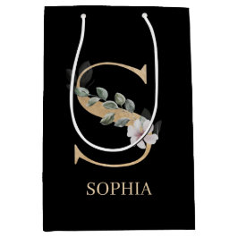 S Monogram Floral Aangepast Medium Cadeauzakje