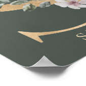 S Monogram Floral Aangepast Poster (Hoek)