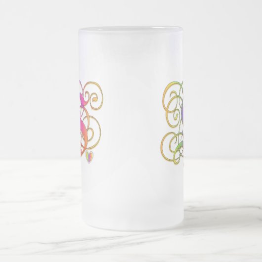 S Monogram "Gothische regenboog" Mokken (Center)