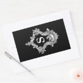 S Monogram Initiaal Rechthoekige Sticker (Envelop)