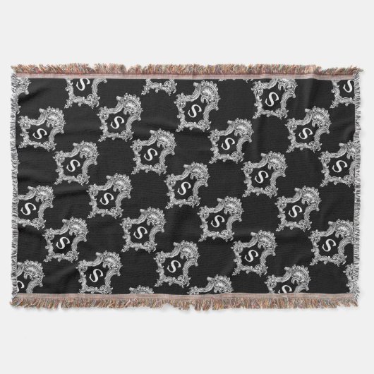 S Monogram Initiaal Throw Blanket Deken (Voorkant)