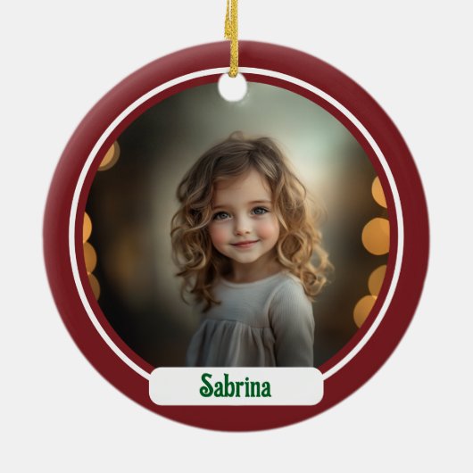 S-monogram kerstversiering keramisch ornament (Achterkant)