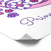 S monogram kunst Sabrina meisjes naam poster (Hoek)