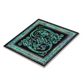 S Monogram "Masselle Blue" Keramische Tegels Tegeltje (Zijkant)