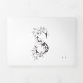 'S' Monogram mooi gebottelde Florale bruiloft Drieluik Uitnodiging (Cover)