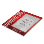 S Monogram "White Lace on Red" met foto - Tegel Tegeltje (Zijkant)