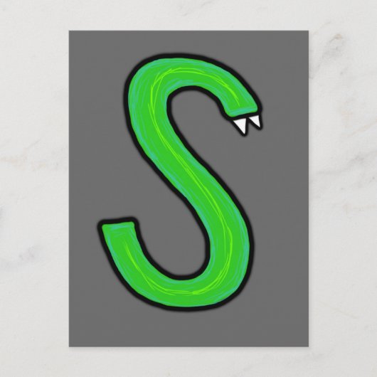 S Monster Briefkaart (Voorkant)