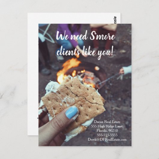 ' s more clients referral real estate marketing se briefkaart (Voorkant / Achterkant)