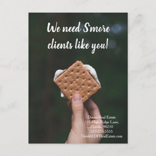 ' s more clients referral real estate marketing se briefkaart (Voorkant)
