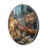 S’more Fun Camping Dartboard – Rustic Game Decor Dartbord (Voorkant Rechts)