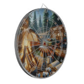 S’more Fun Camping Dartboard – Rustic Game Decor Dartbord (Voorkant Links)