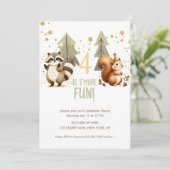 S’more Fun Woodland Outdoor Adventure Verjaardag Kaart (Staand voorkant)