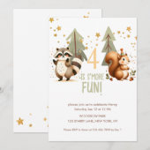 S’more Fun Woodland Outdoor Adventure Verjaardag Kaart (Voorkant / Achterkant)