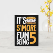 S’more Kampvuur 5e verjaardag Marshmallow Camping Kaart (Gele Bloem)