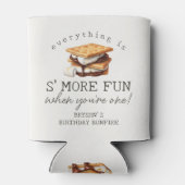 S’mores Fall Bonfire Outdoor First Birthday Favor Blikjeskoeler (Achterkant)