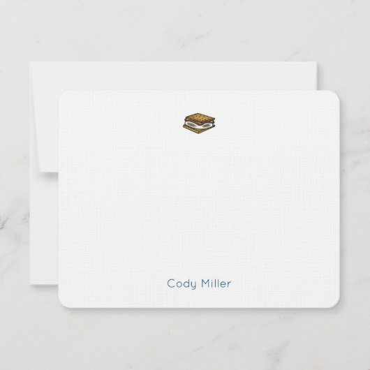 S’mores Happy Camper Zomernachten Verjaardag Notitiekaartje (Voorkant)