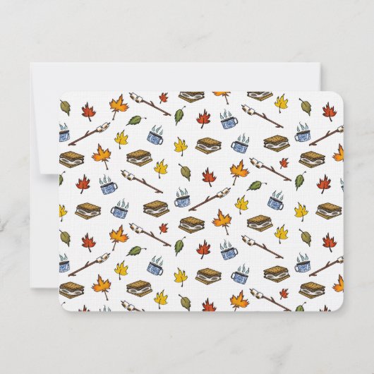 S’mores Happy Camper Zomernachten Verjaardag Notitiekaartje (Achterkant)