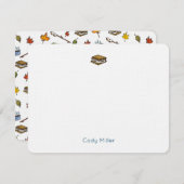 S’mores Happy Camper Zomernachten Verjaardag Notitiekaartje (Voorkant / Achterkant)