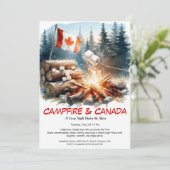 S’mores, verhalen en sterren | Canada Day kampvuur Kaart (Staand voorkant)