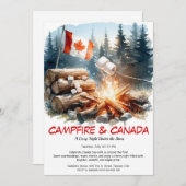 S’mores, verhalen en sterren | Canada Day kampvuur Kaart (Voorkant / Achterkant)