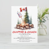S’mores, verhalen en sterren | Canada Day kampvuur Kaart (Staand voorkant)