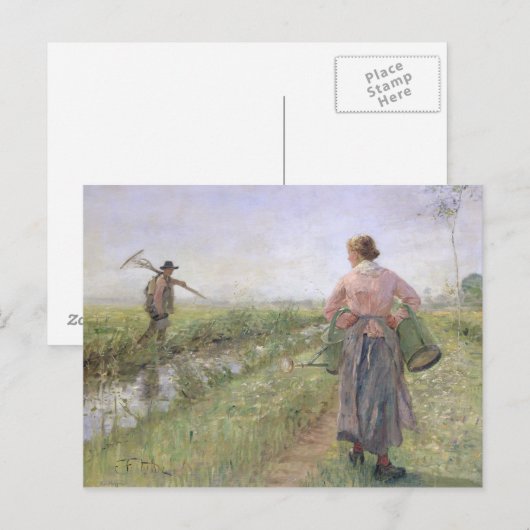 's Morgens, 1889 Briefkaart (Voorkant / Achterkant)