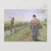 's Morgens, 1889 Briefkaart (Voorkant)
