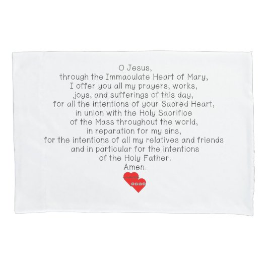 's Morgens aanbieden en 's avonds Prayer Pillowcas Kussensloop (Voorkant)