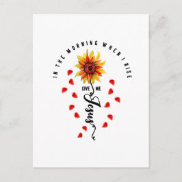 's Morgens als ik opsta geef ik Jezus Zonnebloem Briefkaart