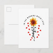 's Morgens als ik opsta geef ik Jezus Zonnebloem Briefkaart (Voorkant / Achterkant)