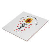 's Morgens als ik opsta geef ik Jezus Zonnebloem Tegeltje (Zijkant)