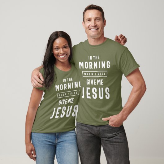 's Morgens als ik stijf geef me Jezus T-shirt (Unisex)
