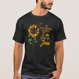 's Morgens als ik stijf geef me Jezus Zonnebloem T-shirt