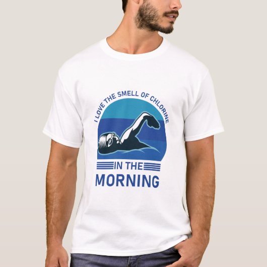 's morgens geslikt met chloor - zwemmer t-shirt (Voorkant)