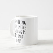 's Morgens is het geen goed idee om te praten Koffiemok (Voorkant links)