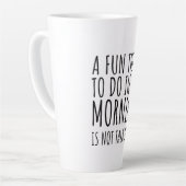 's Morgens is het niet leuk om met mij te praten Latte Mok (Linkerhoek)