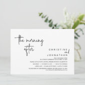 's Morgens na, bruiloft Elopement Brunch Kaart (Staand voorkant)