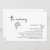 's Morgens na, bruiloft Elopement Brunch Kaart (Voorkant / Achterkant)