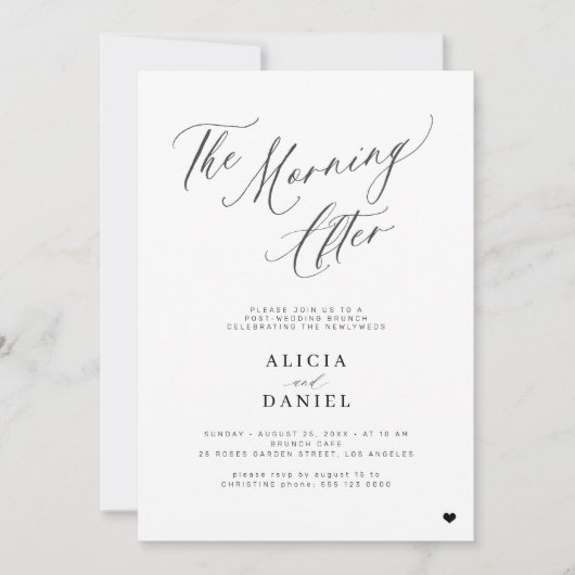 's Morgens na het afscheidsfeest van de bruinparti Kaart (Voorkant)