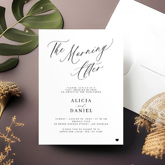 's Morgens na het afscheidsfeest van de bruinparti Kaart