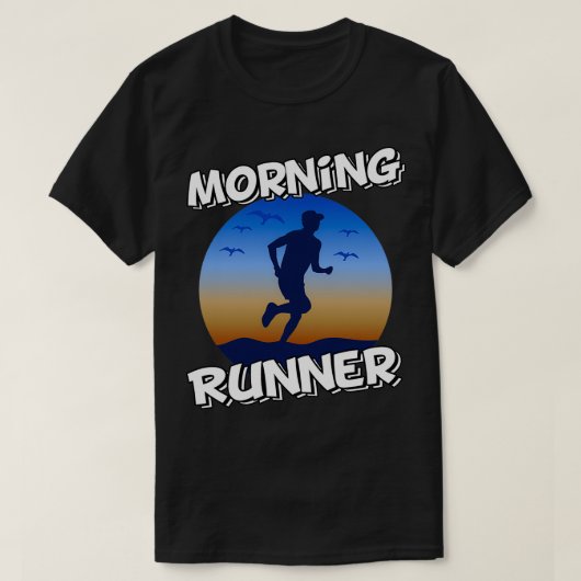 's Morgens rennende 's morgens renner. T-shirt (Design voorkant)