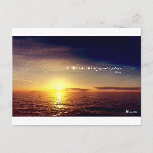 's Morgens vraagt mijn ziel voor je. Briefkaart (Voorkant)