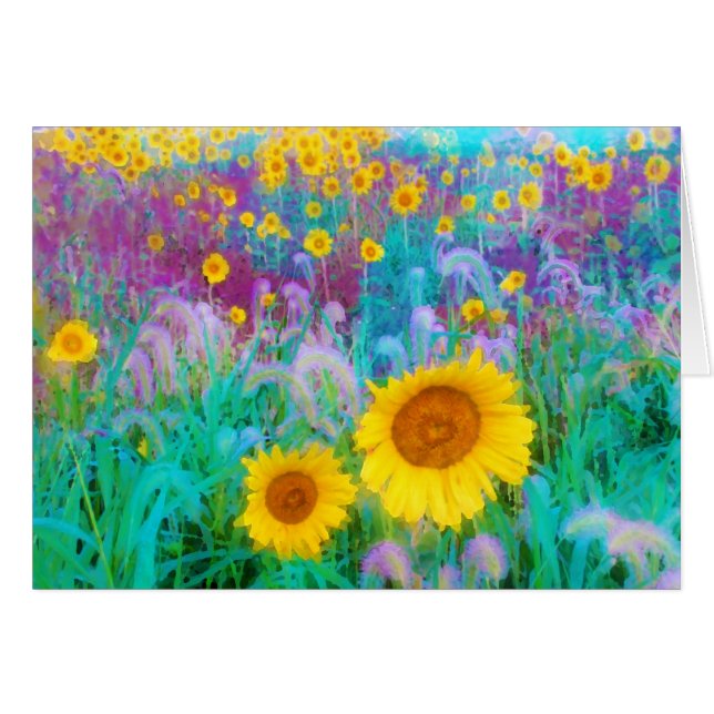 's Morgens, zonnebloempaart (Voorkant Horizontaal)