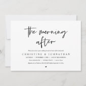 's Morning After, uitnodiging na bruiloft (Voorkant)