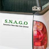S.N.A.G.O., Sensitive New age Pistool Owner Bumpersticker (Op Truck)