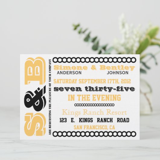 S n' B Uitnodiging (Staand voorkant)