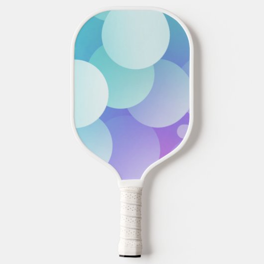 S Naam Pickleball Paddle Paarse Blue Bubble Modern (Achterkant)