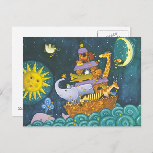 's Nachts ark Briefkaart (Voorkant / Achterkant)