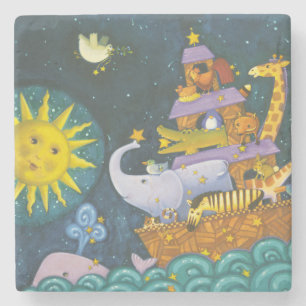 's Nachts ark Stenen Onderzetter