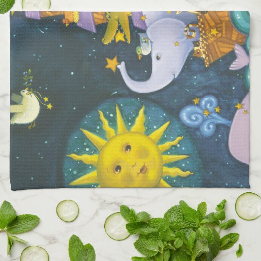 's Nachts ark Theedoek (Gevouwen)